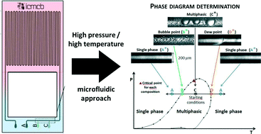 Graphical abstract: A microfluidic approach for investigating multicomponent system thermodynamics at high pressures and temperatures