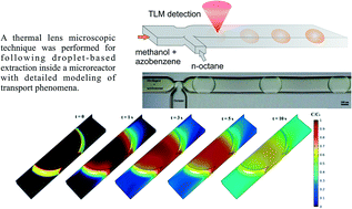 Graphical abstract: Microfluidic droplet-based liquid–liquid extraction: online model validation