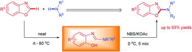 Graphical abstract: N-Bromosuccinimide as an oxidant for the transition-metal-free synthesis of 2-aminobenzoxazoles from benzoxazoles and secondary amines