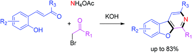 Graphical abstract: Synthesis of benzofuro[2,3-c]pyridines via a one-pot three-component reaction
