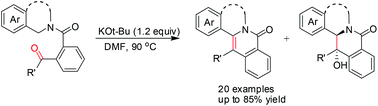 Graphical abstract: Rapid synthesis of isoquinolinones by intramolecular coupling of amides and ketones