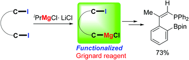 Graphical abstract: Synthesis and applications of 1-iodo-4-MgCl-1,3-dienes and 1-iodovinyl phenylmagnesium chlorides