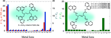 Graphical abstract: 8-TQEN (N,N,N′,N′-tetrakis(8-quinolylmethyl)ethylenediamine) analogs as fluorescent cadmium sensors: strategies to enhance Cd2+-induced fluorescence and Cd2+/Zn2+ selectivity