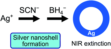 Graphical abstract: One-pot synthesis of silver nanoshells with near-infrared extinction by a thiocyanate-assisted approach