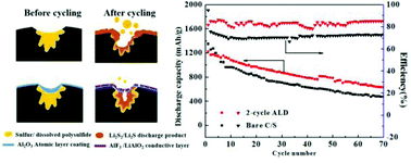 Graphical abstract: Nanoscale stabilization of Li–sulfur batteries by atomic layer deposited Al2O3