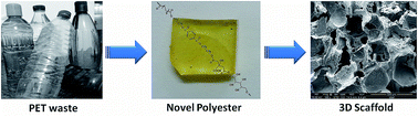 Graphical abstract: Polyester derived from recycled poly(ethylene terephthalate) waste for regenerative medicine
