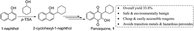 Graphical abstract: Simple and effective route for synthesis of parvaquone, an antiprotozoal drug