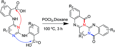 Graphical abstract: A POCl3-mediated synthesis of substituted fused azoacridones derivatives