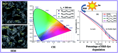 Graphical abstract: Synthesis of Eu3+-activated BiOF and BiOBr phosphors: photoluminescence, Judd–Ofelt analysis and photocatalytic properties