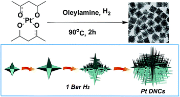 Graphical abstract: Synthesis of Pt dendritic nanocubes with enhanced catalytic properties