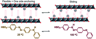 Graphical abstract: Stimuli-responsive hybrid materials: breathing in magnetic layered double hydroxides induced by a thermoresponsive molecule