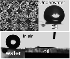Graphical abstract: Bioinspired design of a photoresponsive superhydrophobic/oleophilic surface with underwater superoleophobic efficacy