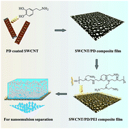 Graphical abstract: Superwetting polymer-decorated SWCNT composite ultrathin films for ultrafast separation of oil-in-water nanoemulsions