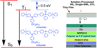 Graphical abstract: A novel blue fluorescent polymer for solution-processed fluorescent–phosphorescent hybrid WOLEDs