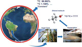 Graphical abstract: The carbon isotopic (13C/12C) signature of sugarcane bioethanol: certifying the major source of renewable fuel from Brazil