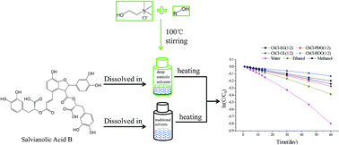Graphical abstract: Improved stability of salvianolic acid B from Radix Salviae miltiorrhizae in deep eutectic solvents