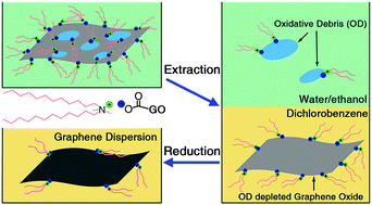 Graphical abstract: Purified dispersions of graphene in a nonpolar solvent via solvothermal reduction of graphene oxide