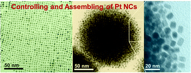 Graphical abstract: Controlling and self assembling of monodisperse platinum nanocubes as efficient methanol oxidation electrocatalysts