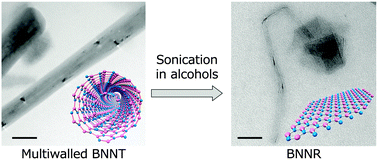 Graphical abstract: Sonication-assisted alcoholysis of boron nitride nanotubes for their sidewalls chemical peeling