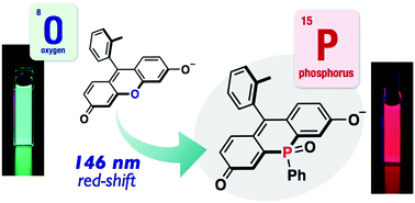 Graphical abstract: Phospha-fluorescein: a red-emissive fluorescein analogue with high photobleaching resistance