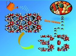 Graphical abstract: The moisture-triggered controlled release of a natural food preservative from a microporous metal–organic framework