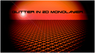 Graphical abstract: Glitter in a 2D monolayer