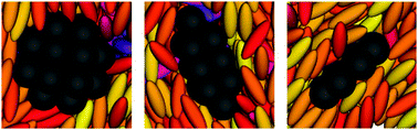 Graphical abstract: Doping liquid crystals with nanoparticles. A computer simulation of the effects of nanoparticle shape