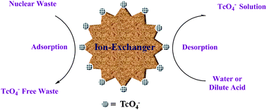 Graphical abstract: Removal of TcO4− ions from solution: materials and future outlook