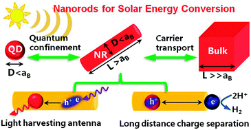 Graphical abstract: Quantum confined colloidal nanorod heterostructures for solar-to-fuel conversion