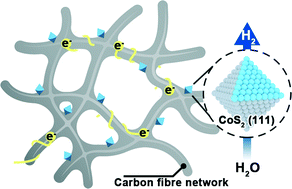 Graphical abstract: Well-dispersed CoS2 nano-octahedra grown on a carbon fibre network as efficient electrocatalysts for hydrogen evolution reaction