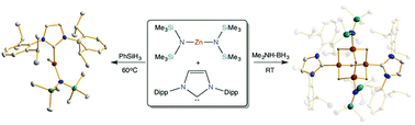 Graphical abstract: Two alternative approaches to access mixed hydride-amido zinc complexes: synthetic, structural and solution implications