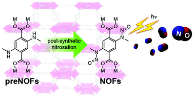 Graphical abstract: Light-induced nitric oxide release from physiologically stable porous coordination polymers
