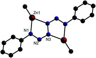 Graphical abstract: MeL2Zn2(μ-1,6-Ph2-N6) – a building block for new hexazene complexes