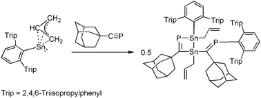 Graphical abstract: Reaction of an allylstannylene with adamantyl phosphaalkyne