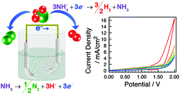 Graphical abstract: Electrolysis of liquid ammonia for hydrogen generation