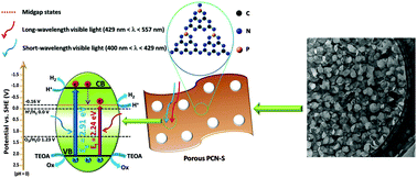 Graphical abstract: Porous P-doped graphitic carbon nitride nanosheets for synergistically enhanced visible-light photocatalytic H2 production