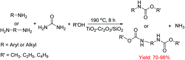 Graphical abstract: N-Substituted carbamate synthesis using urea as carbonyl source over TiO2–Cr2O3/SiO2 catalyst