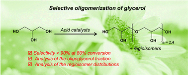 Graphical abstract: Homogeneously-acid catalyzed oligomerization of glycerol