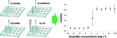 Graphical abstract: Antibiograms in five pipetting steps: precise dilution assays in sub-microliter volumes with a conventional pipette