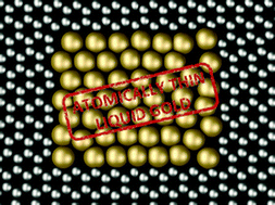 Graphical abstract: Plenty of motion at the bottom: atomically thin liquid gold membrane