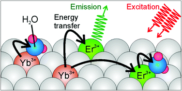 Graphical abstract: Quenching of the upconversion luminescence of NaYF4:Yb3+,Er3+ and NaYF4:Yb3+,Tm3+ nanophosphors by water: the role of the sensitizer Yb3+ in non-radiative relaxation