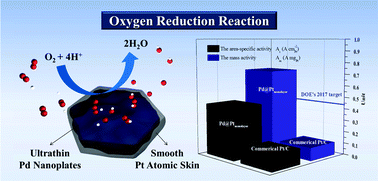 Graphical abstract: 2D ultrathin core–shell Pd@Ptmonolayer nanosheets: defect-mediated thin film growth and enhanced oxygen reduction performance
