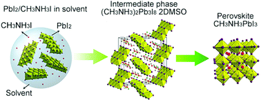 Graphical abstract: Solvent engineering towards controlled grain growth in perovskite planar heterojunction solar cells