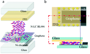 Graphical abstract: Hybrid graphene nematic liquid crystal light scattering device