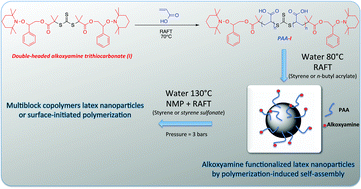 Graphical abstract: Alkoxyamine-functionalized latex nanoparticles through RAFT polymerization-induced self-assembly in water