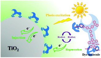 Graphical abstract: Multichromophoric di-anchoring sensitizers incorporating a ruthenium complex and an organic triphenyl amine dye for efficient dye-sensitized solar cells