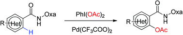 Graphical abstract: Palladium catalyzed amide-oxazoline directed C–H acetoxylation of arenes