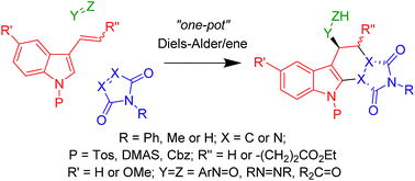 Graphical abstract: Diastereoselective synthesis of functionalised carbazoles via a sequential Diels–Alder/ene reaction strategy