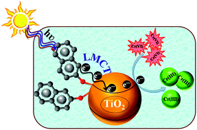 Graphical abstract: Synthesis of highly visible light active TiO2-2-naphthol surface complex and its application in photocatalytic chromium(vi) reduction