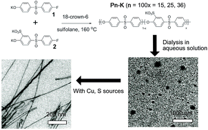 Graphical abstract: Synthesis and self-assembly of partially sulfonated poly(arylene ether sulfone)s and their role in the formation of Cu2S nanowires